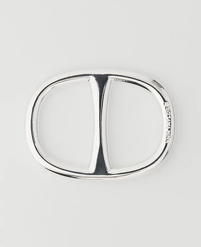 Ann Taylor Oval Scarf Ring Silvertone Women's