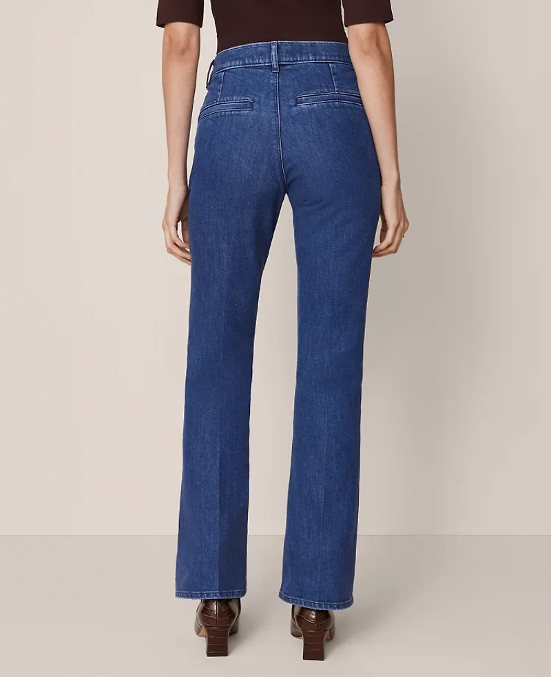 Ann Taylor Mid Rise Boot Jeans Dark Wash Women's