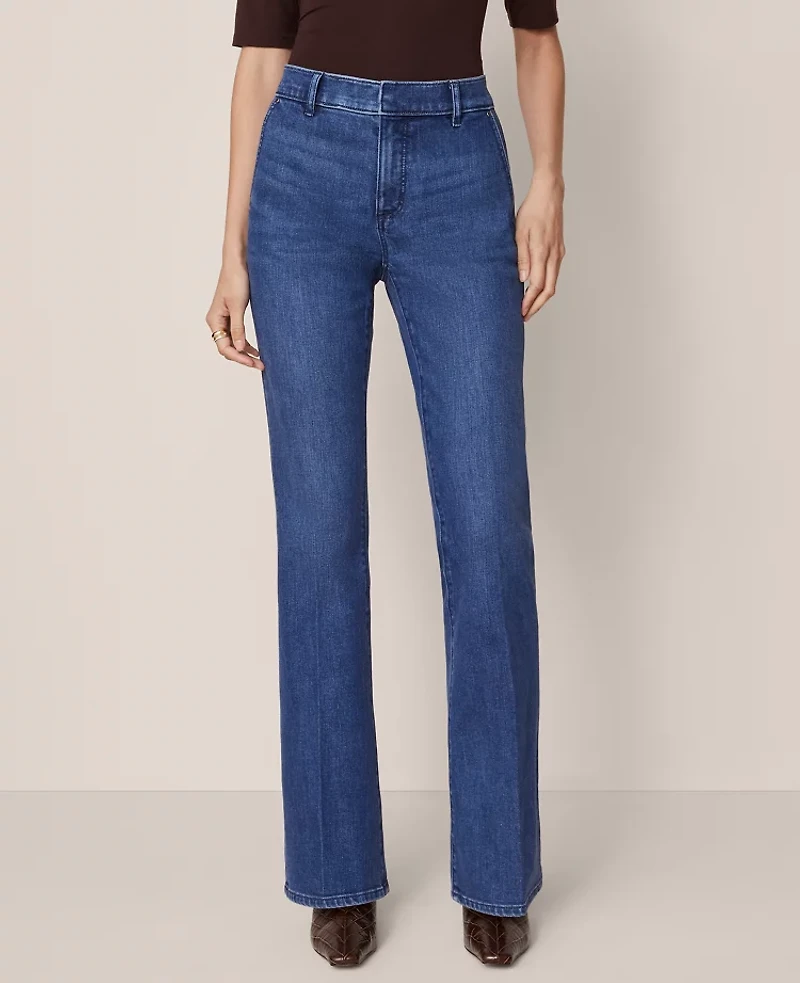 Ann Taylor Mid Rise Boot Jeans Dark Wash Women's