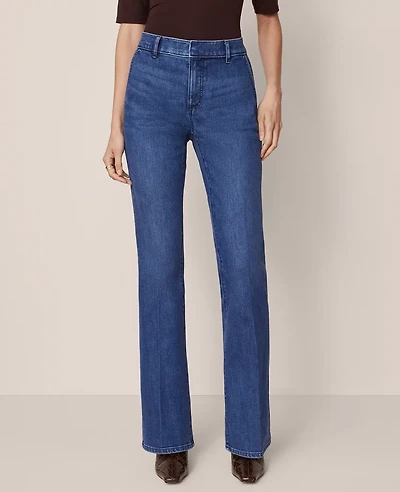 Ann Taylor Mid Rise Boot Jeans Dark Wash Women's