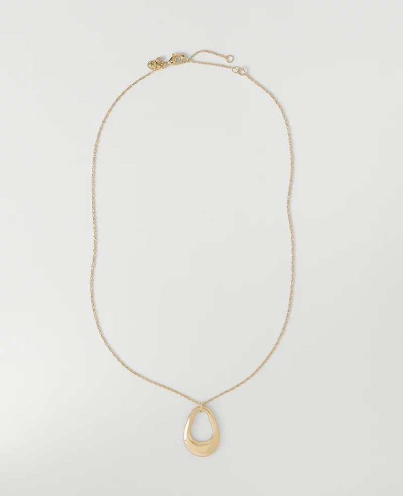 Ann Taylor Open Oval Pendant Necklace Women's