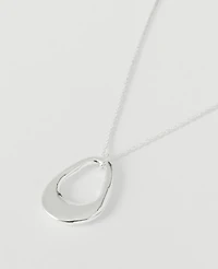 Ann Taylor Open Oval Pendant Necklace Women's