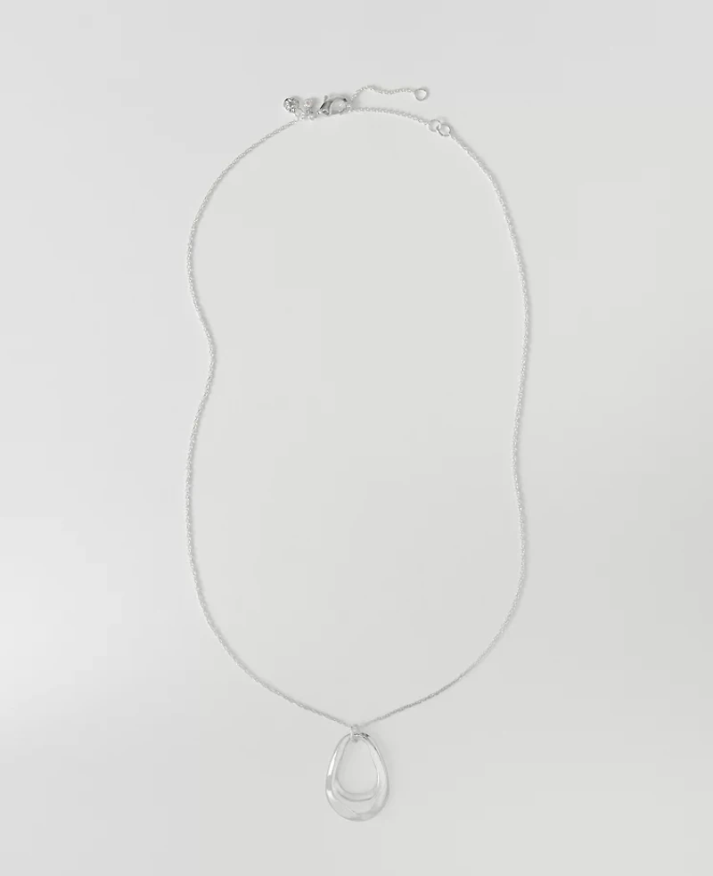 Ann Taylor Open Oval Pendant Necklace Women's