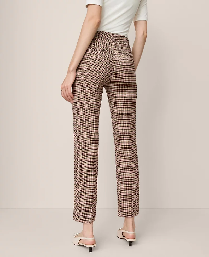 Ann Taylor The Petite Eva Ankle Pant Houndstooth Stallion Brown Women's