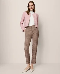 Ann Taylor The Petite Eva Ankle Pant Houndstooth Stallion Brown Women's