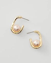 Ann Taylor Pearlized Drop Earrings Goldtone Women's