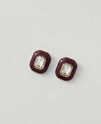 Ann Taylor Crystal Stud Earrings Poised Plum Women's