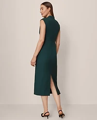 Ann Taylor Petite Split Neck Sheath Dress Size 10 Pine Grove Women's