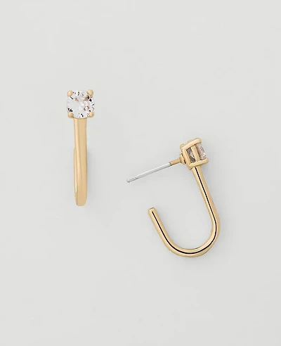 Ann Taylor Crystal Stud Earrings Goldtone Women's