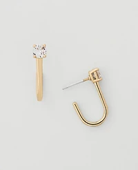 Ann Taylor Crystal Stud Earrings Goldtone Women's