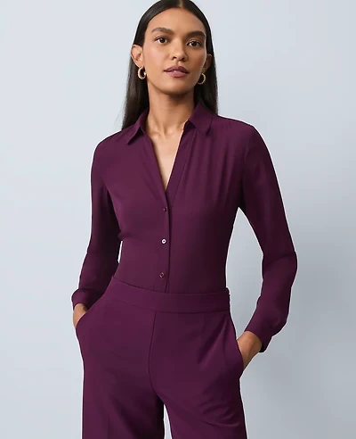 Ann Taylor Essential Shirt Winter Bloom Women's