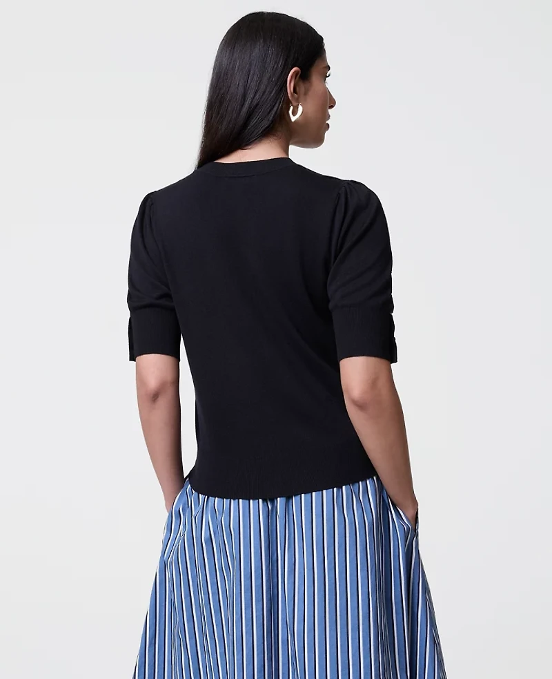 Ann Taylor Button Sweater T-Shirt Women's