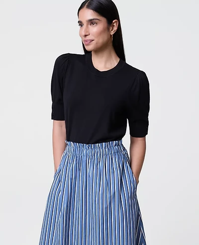 Ann Taylor Button Sweater T-Shirt Women's