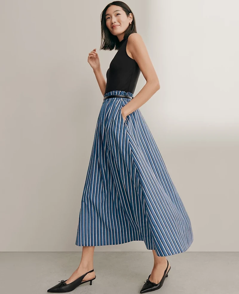 Ann Taylor Striped Maxi Skirt Cold Plunge Women's