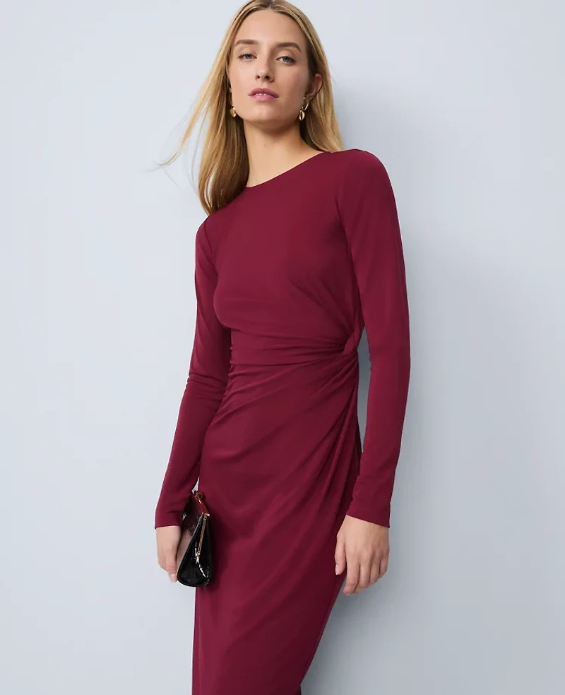 Ann Taylor Crew Neck Twist Sheath Dress Women's