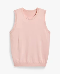 Ann Taylor Pointelle Trim Sweater Shell Top Women's