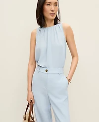 Ann Taylor Shirred Tank Top Coastal Glow Women's