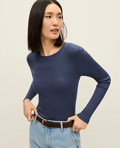 Ann Taylor Weekend Collection Textured Stitch Sweater Women's