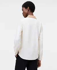 Ann Taylor Button Down Shirt Creamy White Women's