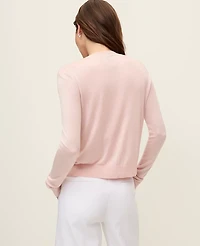 Ann Taylor Pointelle Trim Cardigan Women's