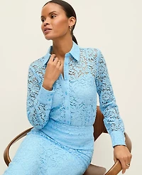 Ann Taylor Lace Shirt Women's