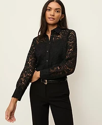 Ann Taylor Lace Shirt Women's
