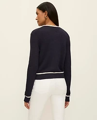 Ann Taylor Scalloped Trim Cardigan Women's