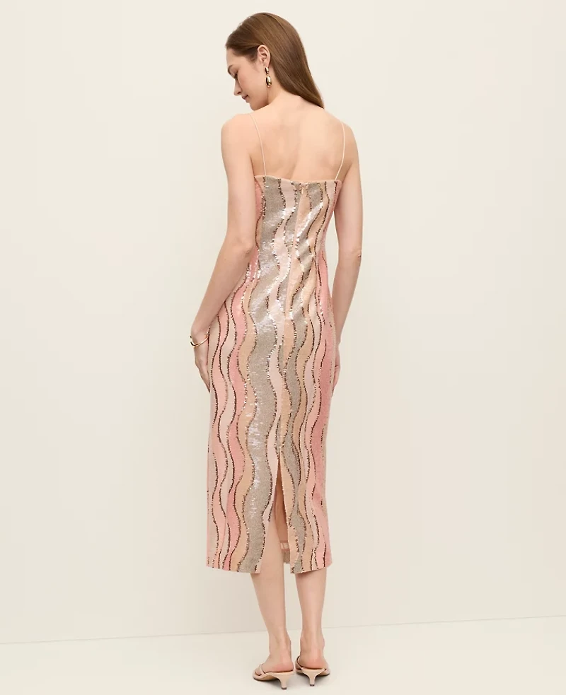 Ann Taylor Sequin Geo Shift Dress Pink Women's