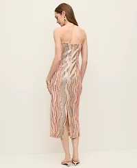 Ann Taylor Sequin Geo Shift Dress Pink Women's