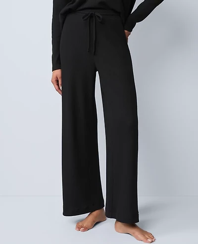 Ann Taylor Waffle Wide Leg Lounge Pants Women's