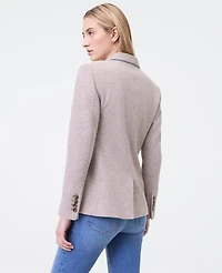 Ann Taylor Weekend Collection Greenwich Blazer Moon Rock Heather Women's