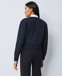 Ann Taylor Weekend Collection Patch Pocket Jacket Size Medium Night Sky Women's