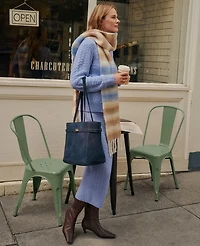 Ann Taylor Petite Weekend Collection Pointelle Sweater Skirt Peaceful Periwinkle Women's