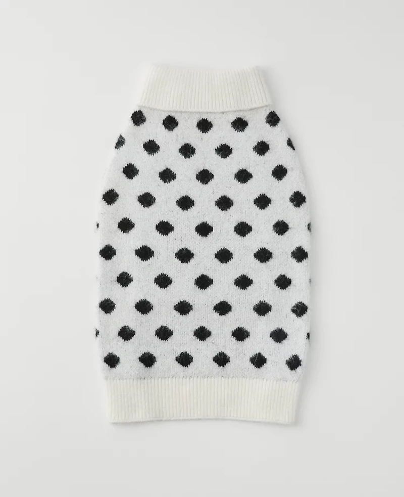 Ann Taylor Dotted Dog Sweater Black Women's