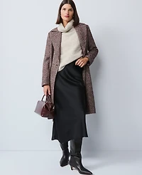 Ann Taylor Satin Bias Midi Slip Skirt Women's