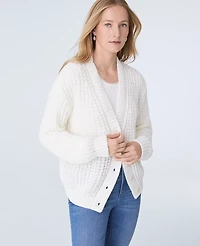 Ann Taylor Weekend Collection Waffle Knit Cardigan Women's