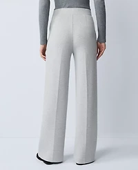 Ann Taylor Petite Weekend Collection Easy Wide-Leg Pant Iceberg Grey Heather Women's