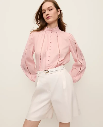 Ann Taylor Embroidered Blouse Women's