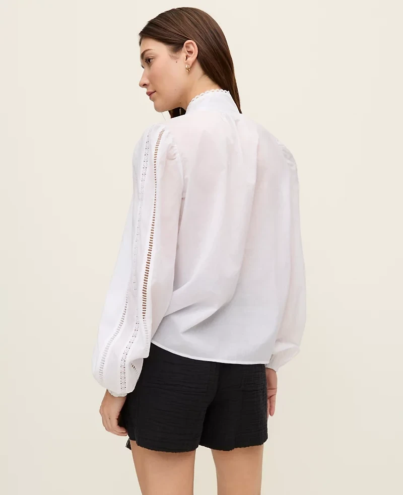 Ann Taylor Embroidered Blouse Women's