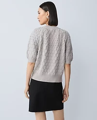 Ann Taylor Petite Shimmer Cable Sweater T-Shirt Women's
