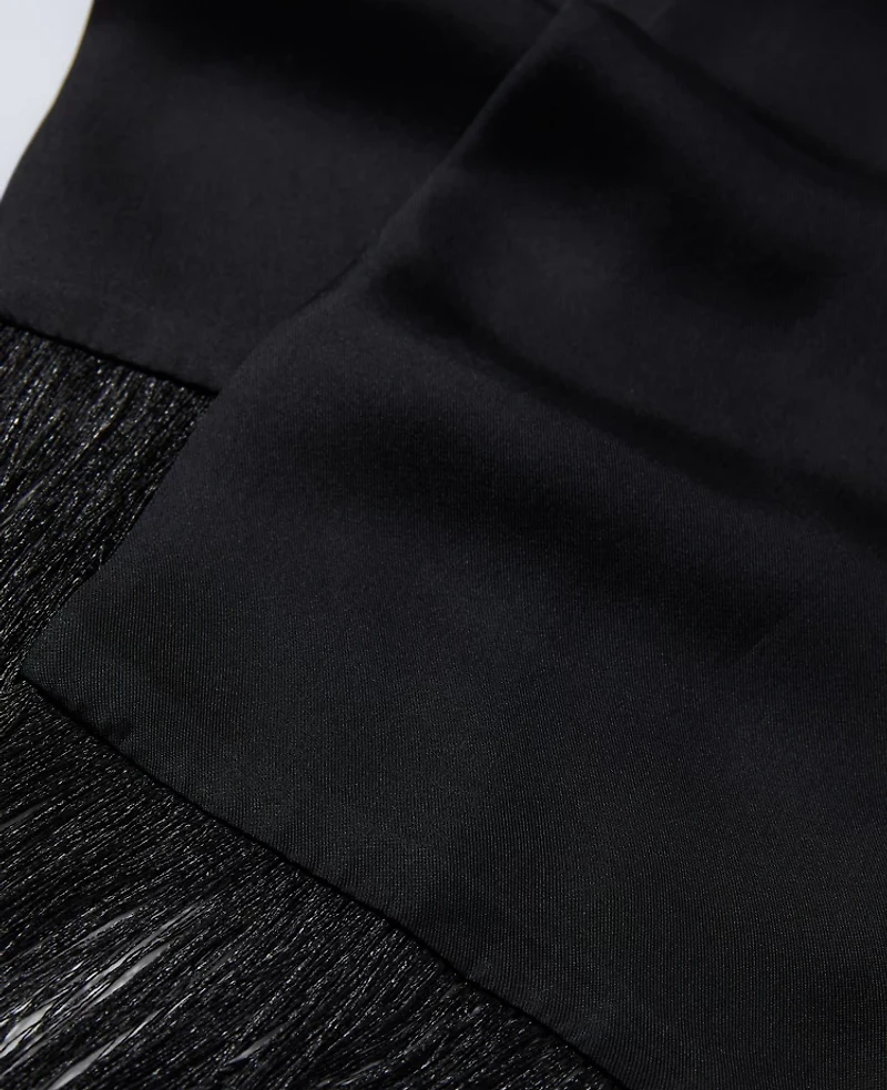 Ann Taylor Skinny Silk Scarf Black Women's