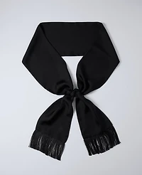 Ann Taylor Skinny Silk Scarf Black Women's