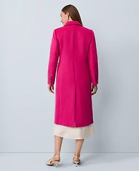 Ann Taylor Petite Chesterfield Coat Electric Pink Women's