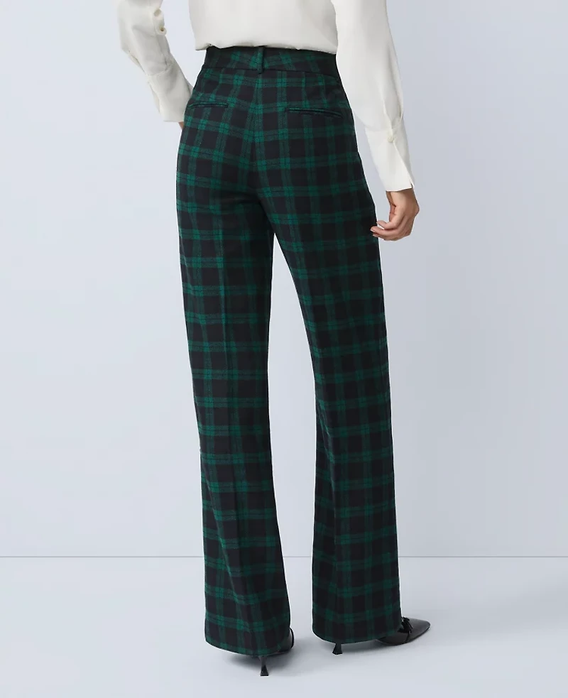 Ann Taylor The Tall Jayne Trouser Plaid Rainforest Women's