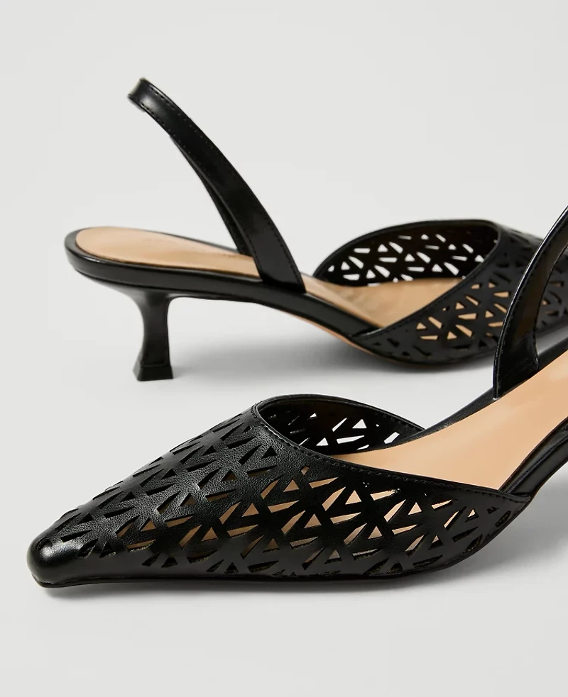 Ann Taylor Leather Nip Toe Pump Women's