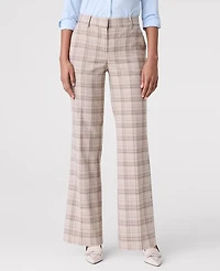 Ann Taylor The Jayne Trouser Plaid Tan/Navy Women's