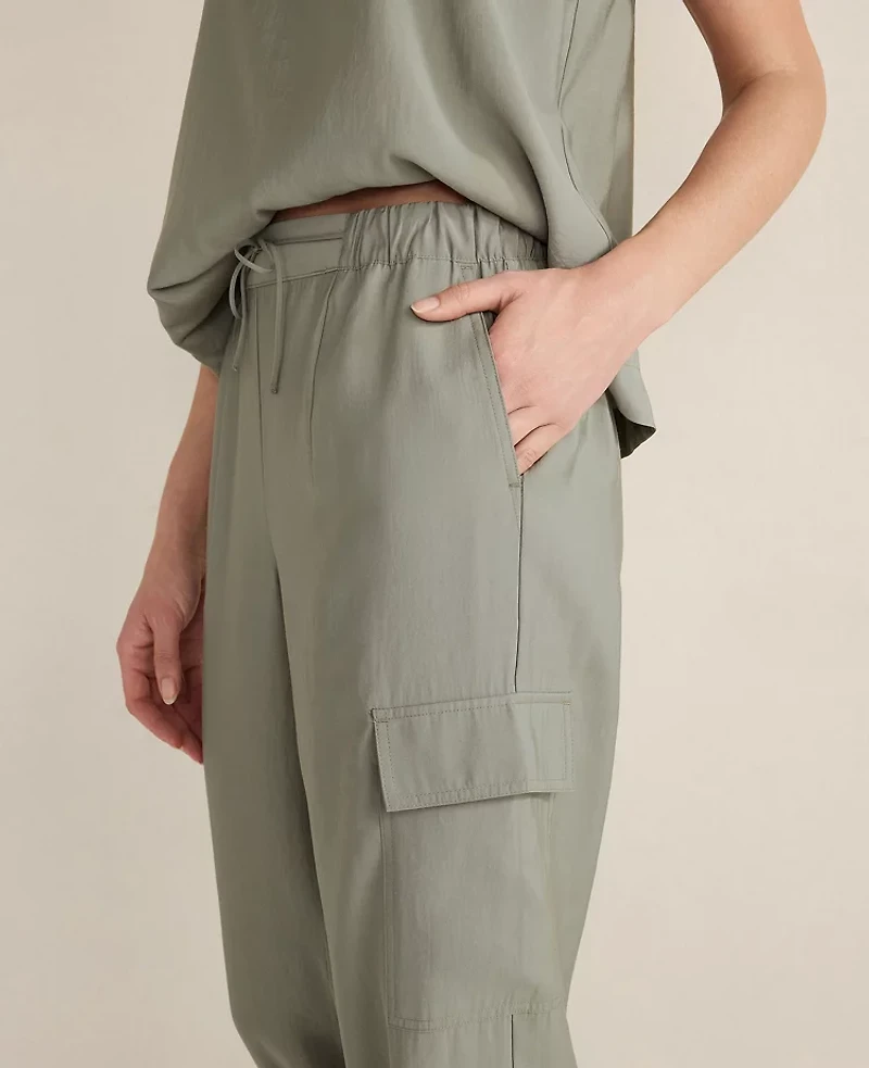 Ann Taylor Haven Well Within Luxe Modal Cargo Pants Vetiver-Haven Women's