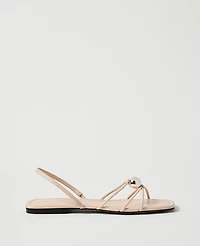 Ann Taylor Leather Hardware Embellished Sandal Women's