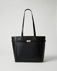 Ann Taylor Belted Leather Tote Women's