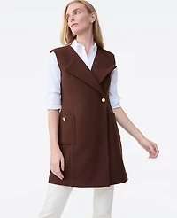 Ann Taylor Buttoned Trench Vest M/L Women's